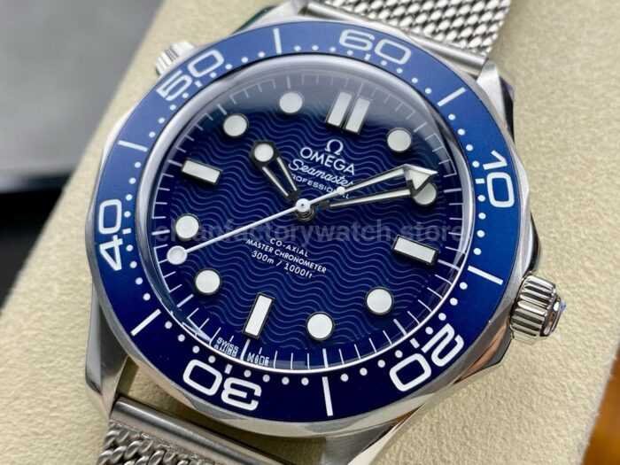 VS Factory Omega Seamaster Diver 300M 210.30.42.20.03.002 42mm Full Steel Strap Blue Dial 5 Super Clone Watch,Clean Factory Watch