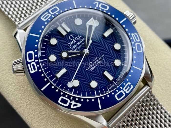 VS Factory Omega Seamaster Diver 300M 210.30.42.20.03.002 42mm Full Steel Strap Blue Dial 8 Super Clone Watch,Clean Factory Watch