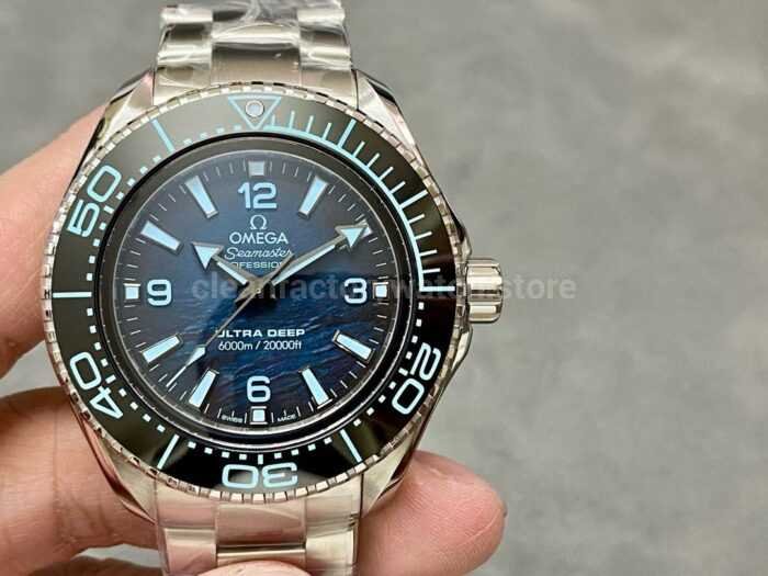 VS Factory Omega Seamaster Planet Ocean Ultra Deep 215.30.46.21.03.002 45.5mm Full Steel Sea Blue Dial 2 Super Clone Watch,Clean Factory Watch