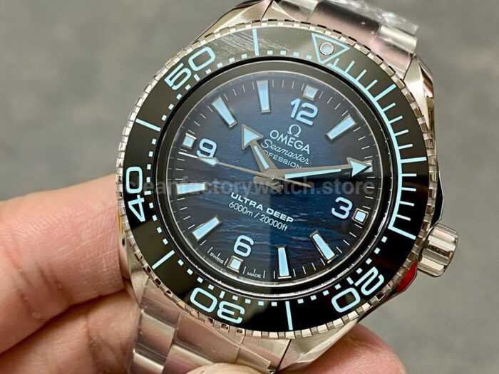 VS Factory Omega Seamaster Planet Ocean Ultra Deep 215.30.46.21.03.002 45.5mm Full Steel Sea Blue Dial 4 Super Clone Watch,Clean Factory Watch