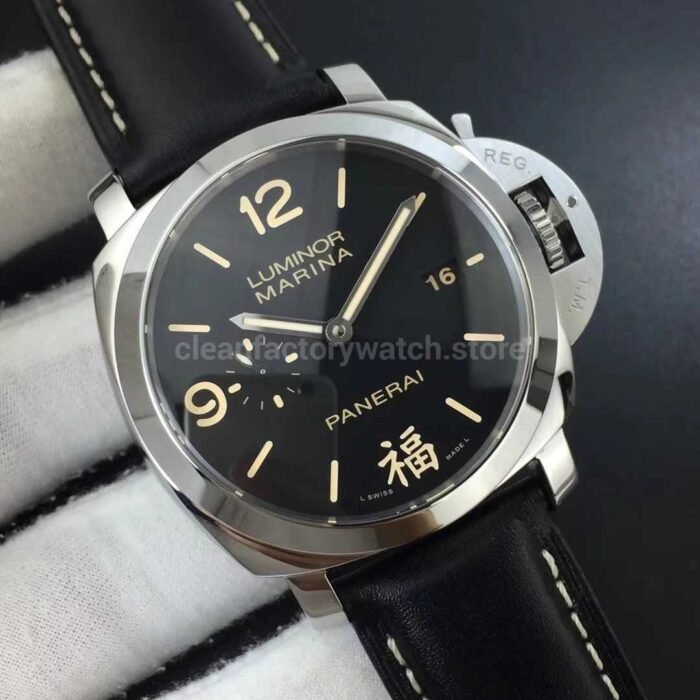 VS Factory Panerai Luminor 1950 3 Days Fu PAM00498  44mm Steel Leather Strap Black Dial - Image 2