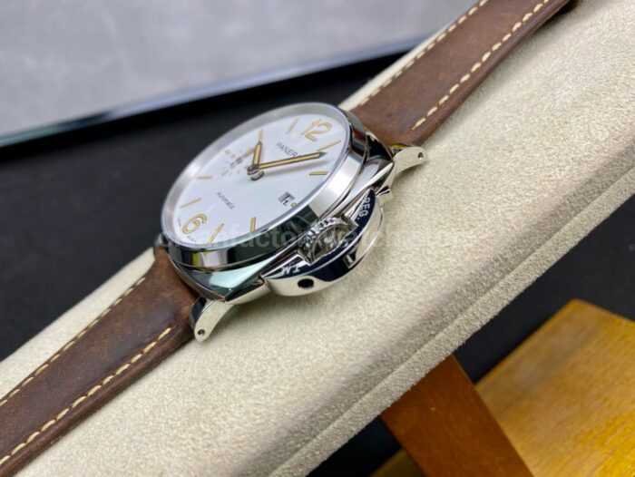 VS Factory Panerai Luminor Due PAM 01046 42mm Steel Leather strap White Dial 4 Super Clone Watch,Clean Factory Watch