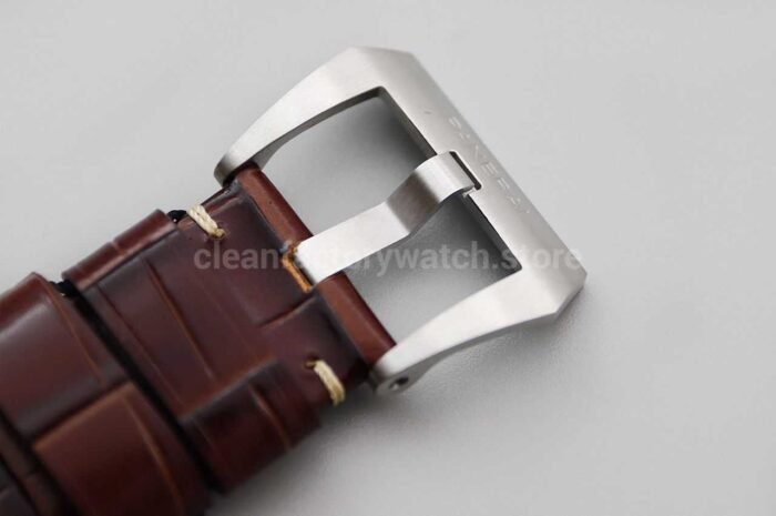 VS Factory Panerai Luminor Marina PAM01116 44mm Platinum Leather Strap Black Dial - Image 8