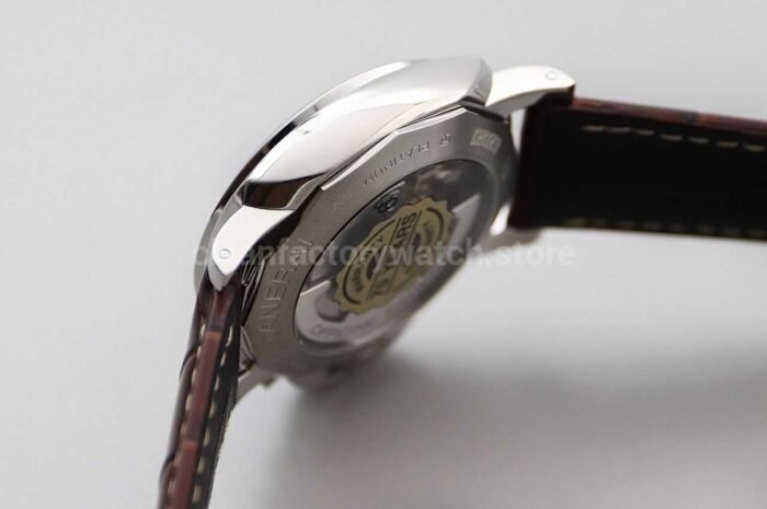 VS Factory Panerai Luminor Marina PAM01116 44mm Platinum Leather Strap Black Dial - Image 4