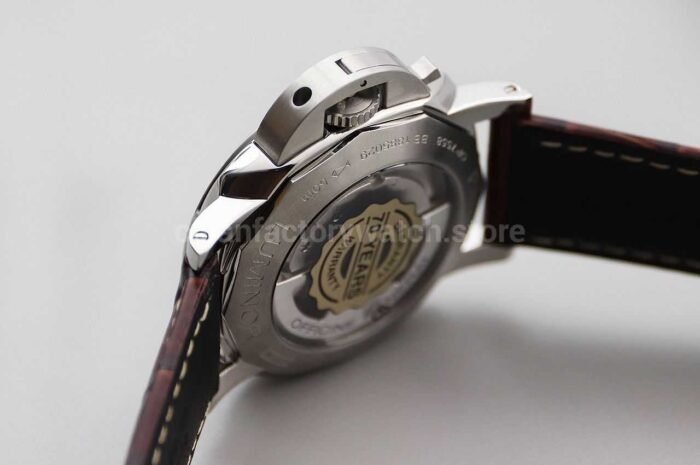 VS Factory Panerai Luminor Marina PAM01116 44mm Platinum Leather Strap Black Dial - Image 6
