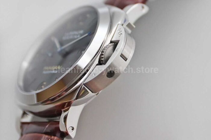 VS Factory Panerai Luminor Marina PAM01116 44mm Platinum Leather Strap Black Dial - Image 5