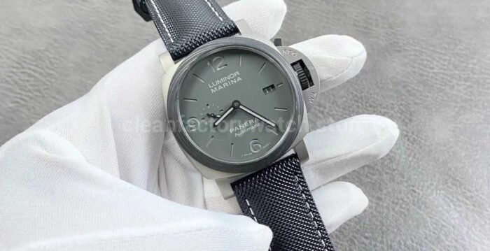 VS Factory Panerai Luminor Marina Pam01662  44mm Carbon Fiber Canvas Strap Grey Dial - Image 2