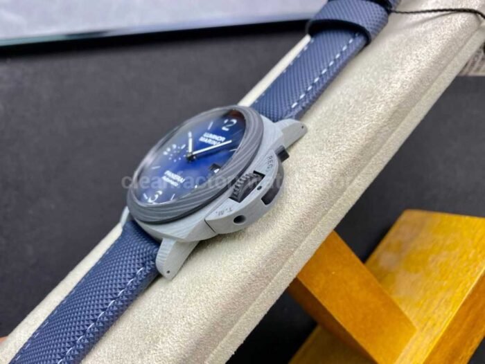 VS Factory Panerai Luminor Marina Pam01663  44mm Carbon Fiber Canvas Strap Blue Dial - Image 6