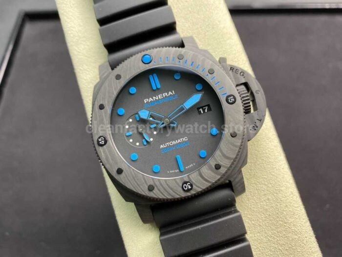 VS Factory Panerai Luminor Submersible PAM00960 42mm Carbon Fiber Black Rubber Strap Black Dial - Image 2