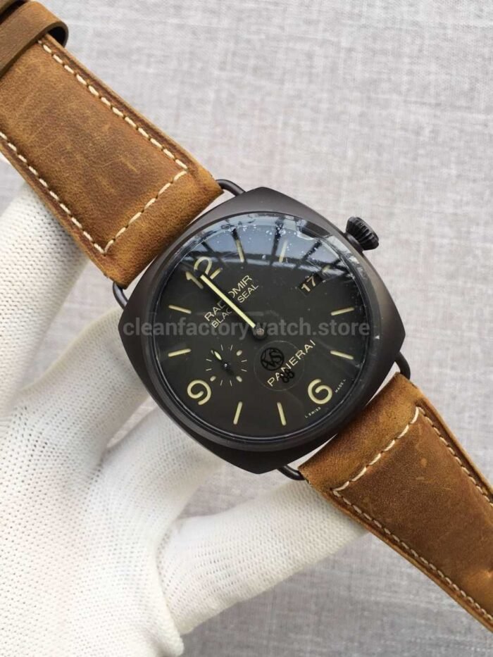 VS Factory Panerai Radiomir Black Seal 3 Days PAM 00505  45mm Black Ceramic Leather Strap Black Dial - Image 2