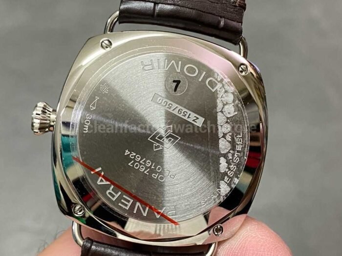 VS Factory Panerai Radiomir Pam 1386 40mm Steel Leather Strap Olive Green Dial - Image 7