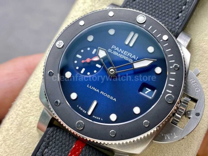 VS Factory Panerai Submersible Luna Rossa Pam1565 42mm Steel Rubber Strap Dark Blue Dial - Image 3