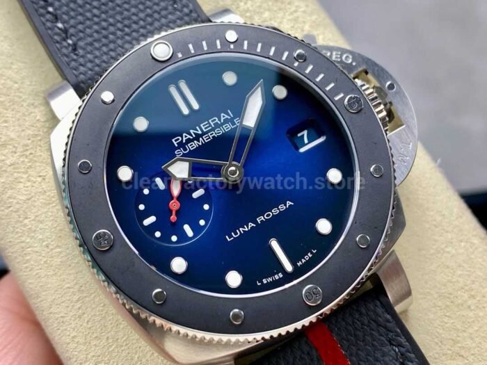 VS Factory Panerai Submersible Luna Rossa Pam1565 42mm Steel Rubber Strap Dark Blue Dial - Image 2