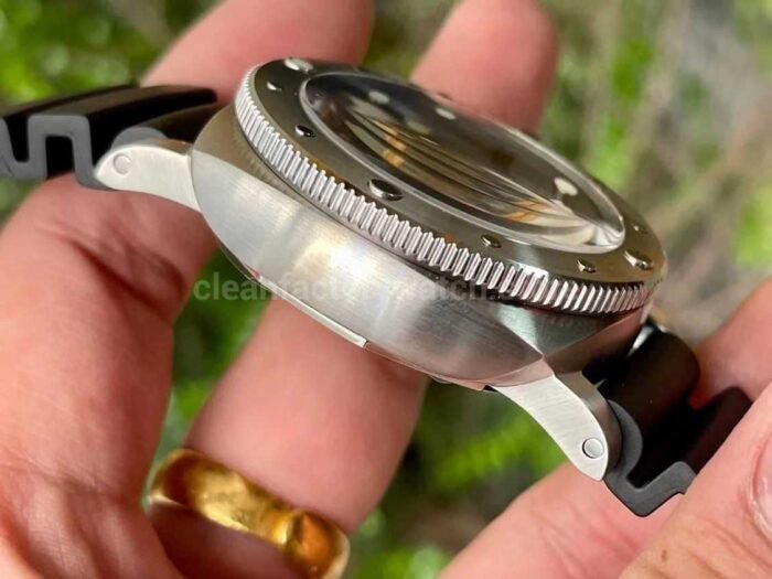 VS Factory Panerai Submersible PAM 01229 44mm Steel Rubber Strap Black Dial - Image 5