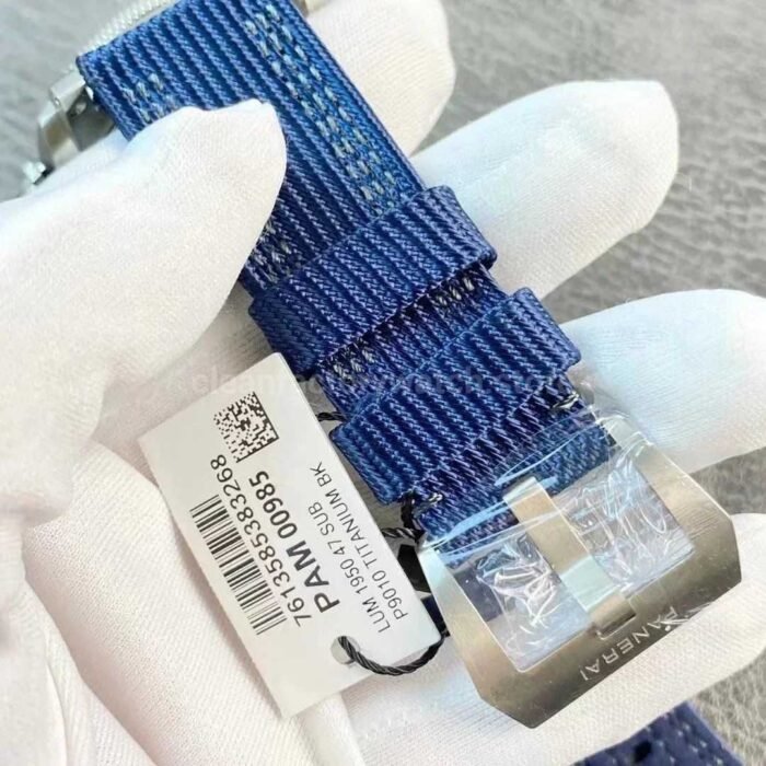 VS Factory Panerai Submersible PAM00985 47mm  Titanium Canvas Strap Black Dial - Image 7