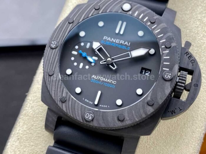 VS Factory Panerai Submersible Pam 02231  42mm Black Carbon Fiber Black Rubber Strap Black Dial - Image 3