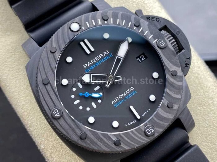 VS Factory Panerai Submersible Pam 02231  42mm Black Carbon Fiber Black Rubber Strap Black Dial - Image 2