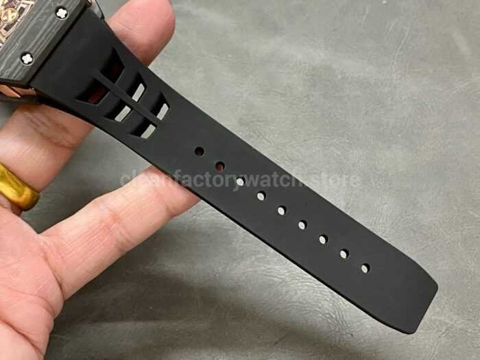 YS Factory Richard Mille Darth Vader Watch RM47 43mm Carbon Fiber Rubber Strap Skeletonized Dial 4 Super Clone Watch,Clean Factory Watch