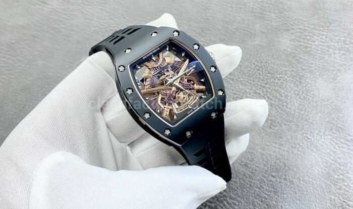 YS Factory Richard Mille Darth Vader Watch RM47 43mm Ceramic Rubber Strap Skeletonized Dial 2 Super Clone Watch,Clean Factory Watch