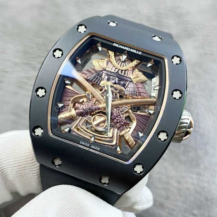 YS Factory Richard Mille Darth Vader Watch RM47 43mm Ceramic Rubber Strap Skeletonized Dial 4 Super Clone Watch,Clean Factory Watch