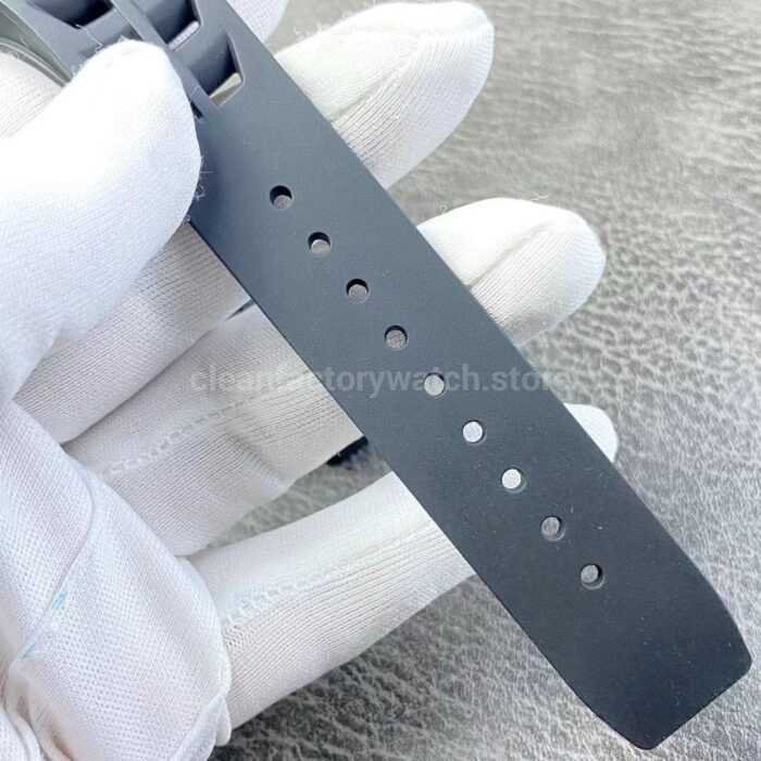 YS Factory Richard Mille RM 052 43mm Carbon Fiber Black Rubber Strap Skeletonized Dial 6 Super Clone Watch,Clean Factory Watch