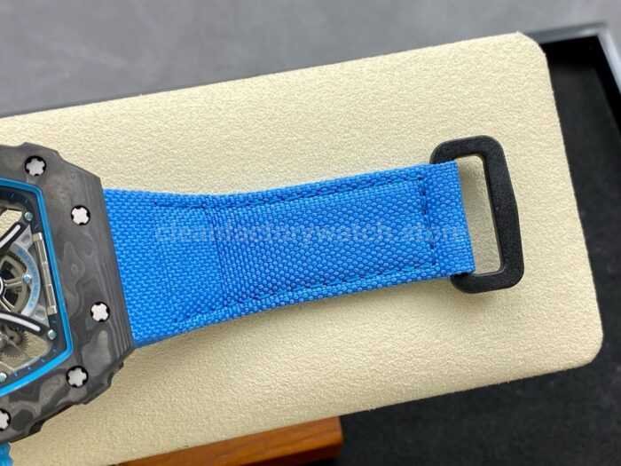 YS Factory Richard Mille RM 53 01 43mm Carbon Fiber Canvas Rubber Strap Skeletonized Black Dial 3 Super Clone Watch,Clean Factory Watch