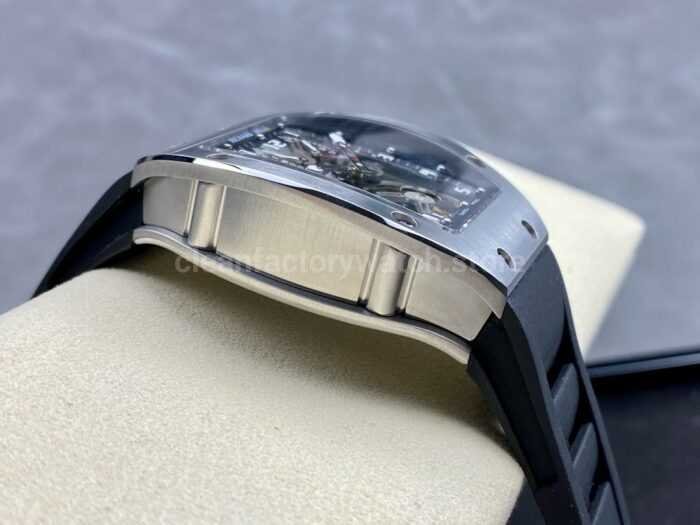 YS Factory Richard Mille RM001 43mm Titanium Rubber Strap Skeletonized Dial 4 Super Clone Watch,Clean Factory Watch