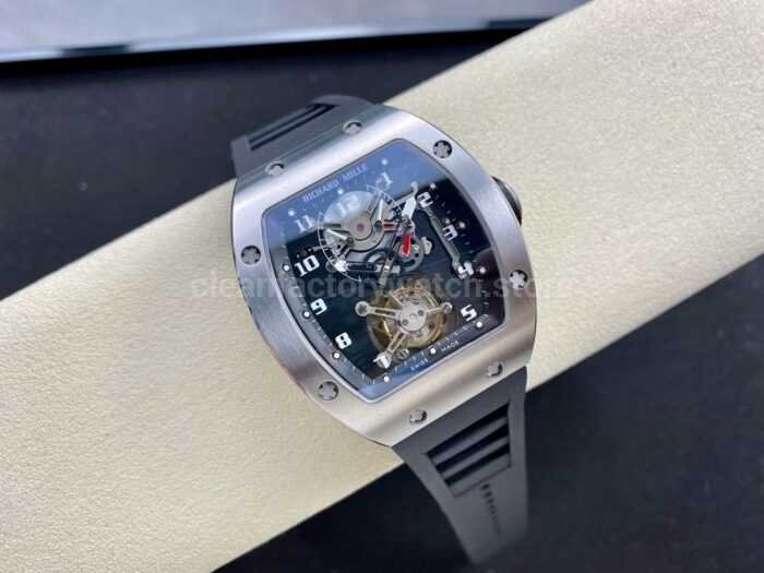 YS Factory Richard Mille RM001 43mm Titanium Rubber Strap Skeletonized Dial 6 Super Clone Watch,Clean Factory Watch