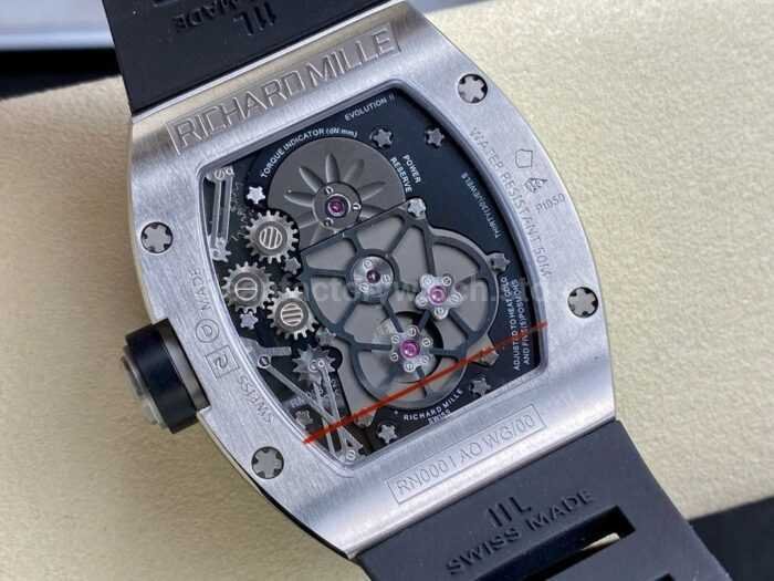 YS Factory Richard Mille RM001 43mm Titanium Rubber Strap Skeletonized Dial 9 Super Clone Watch,Clean Factory Watch