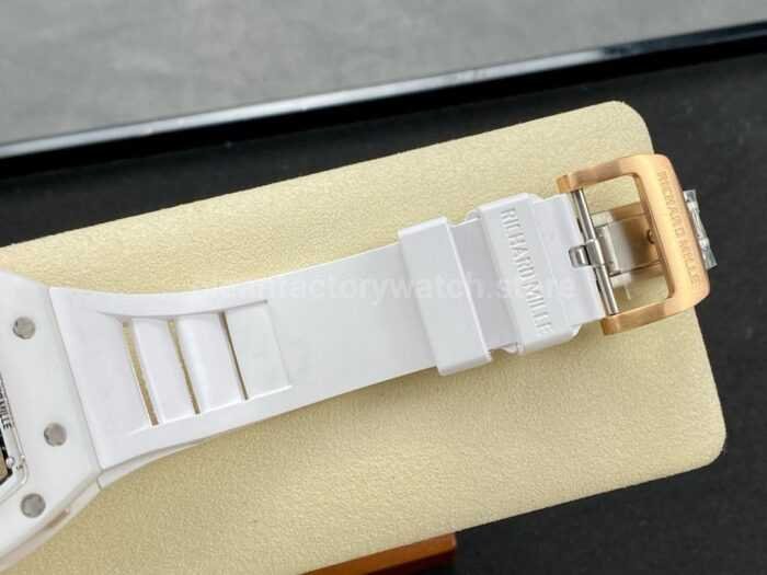 YS Factory Richard Mille RM052 44mm CeramicsTitanium White Rubber Strap Green Skeletonized Skull Di 1 Super Clone Watch,Clean Factory Watch