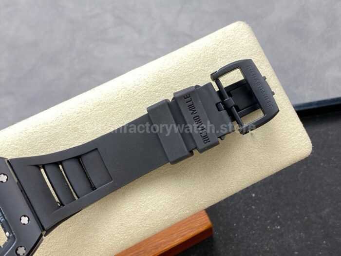 YS Factory Tourbillon Richard Mille Manual Winding RM52 01 44.3mm Black Ceramic Rubber Str 5 Super Clone Watch,Clean Factory Watch