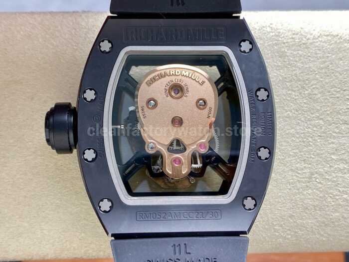 YS Factory Tourbillon Richard Mille Manual Winding RM52 01 44.3mm Black Ceramic Rubber Strap 1 Super Clone Watch,Clean Factory Watch