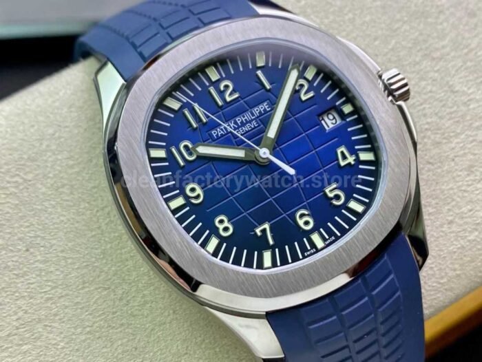 ZF Factory Patek Philippe Aquanaut 5168G-001 42mm Steel Blue Rubber Strap Arabic Numerals Blue Dial - Image 2