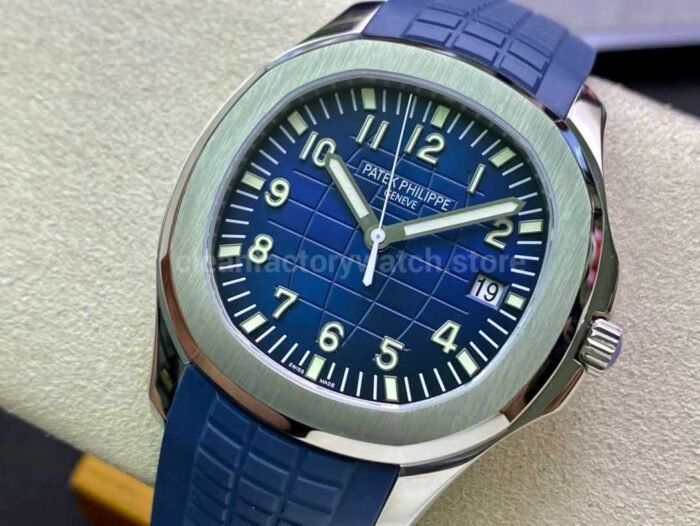 ZF Factory Patek Philippe Aquanaut 5168G-001 42mm Steel Blue Rubber Strap Arabic Numerals Blue Dial - Image 3