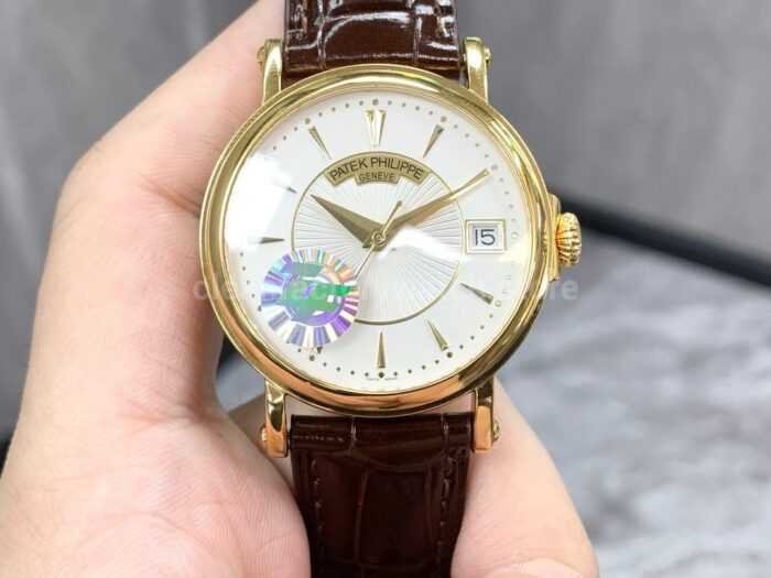 ZF Factory Patek Philippe Calatrava 5153J 001 38mm Yellow Gold Leather Strap Silver Dial 3 Super Clone Watch,Clean Factory Watch