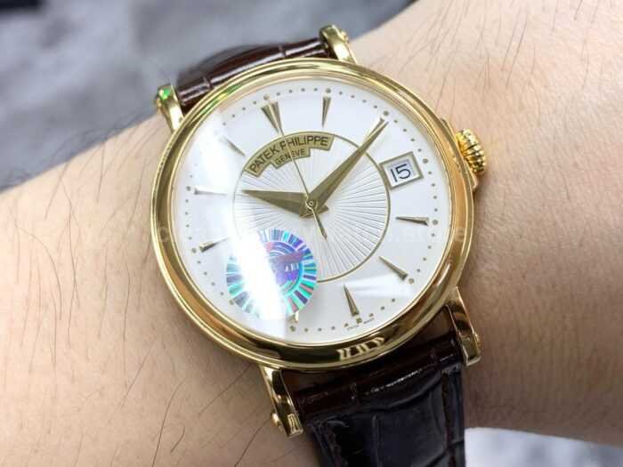ZF Factory Patek Philippe Calatrava 5153J 001 38mm Yellow Gold Leather Strap Silver Dial 4 Super Clone Watch,Clean Factory Watch