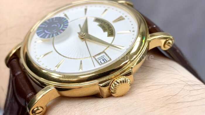 ZF Factory Patek Philippe Calatrava 5153J 001 38mm Yellow Gold Leather Strap Silver Dial 7 Super Clone Watch,Clean Factory Watch
