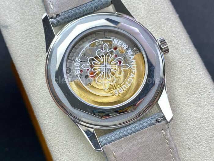 ZF Factory Patek Philippe Calatrava 6007A 001 40mm Steel Canvas Strap Blue Dial 5 Super Clone Watch,Clean Factory Watch