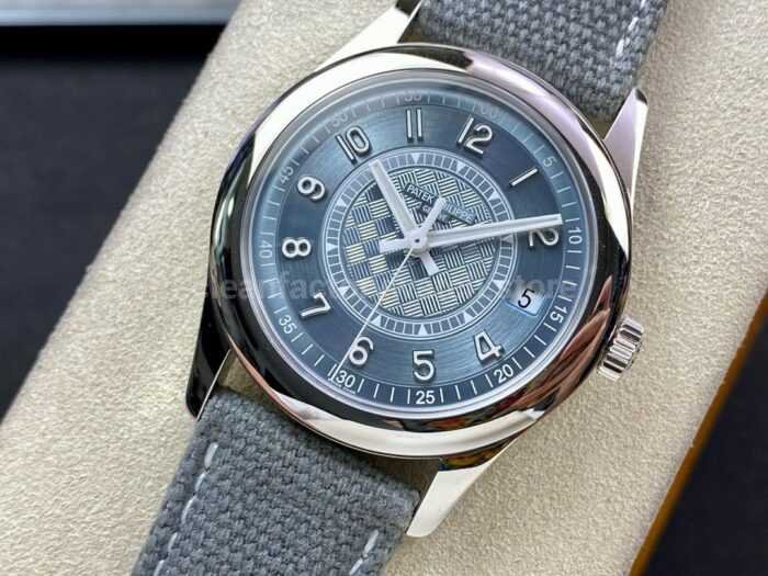 ZF Factory Patek Philippe Calatrava 6007A 001 40mm Steel Canvas Strap Blue Dial 7 Super Clone Watch,Clean Factory Watch