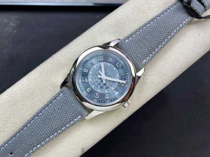 ZF Factory Patek Philippe Calatrava 6007A 001 40mm Steel Canvas Strap Blue Dial 8 Super Clone Watch,Clean Factory Watch