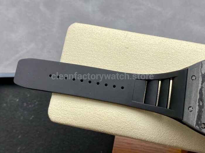 ZF Factory Richard Mille RM 055 42.7mm Carbon Fiber Black Rubber Strap Skeletonized Blue Dial 4 Super Clone Watch,Clean Factory Watch