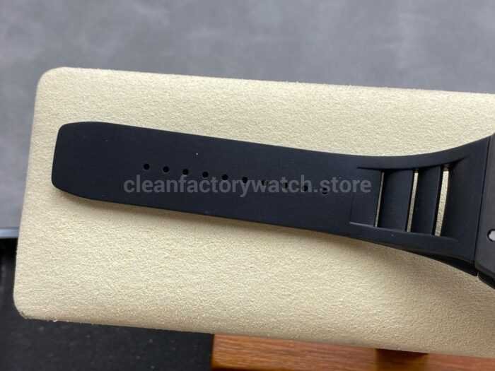 ZF Factory Richard Mille RM 055 42.7mm Titanium Black Rubber Strap Skeletonized Black Dial 1 Super Clone Watch,Clean Factory Watch