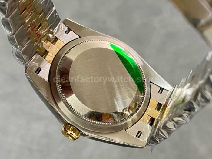 A Factory Rolex Datejust 126203 0033 36mm Half Yellow Gold Diaond Mop Champagne Computer Dial Jubilee 1 Super Clone Watch,Clean Factory Watch
