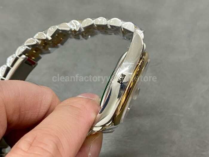 A Factory Rolex Datejust 126203 0033 36mm Half Yellow Gold Diaond Mop Champagne Computer Dial Jubilee 5 Super Clone Watch,Clean Factory Watch