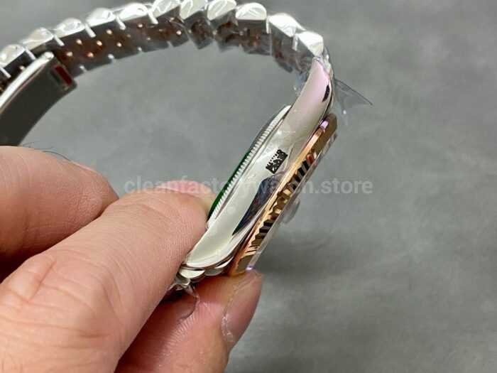 A Factory Rolex Datejust 126231 0021 36mm Half Rose Gold Diaond Mop Mother Of Pearl Dial Jubilee 2 Super Clone Watch,Clean Factory Watch