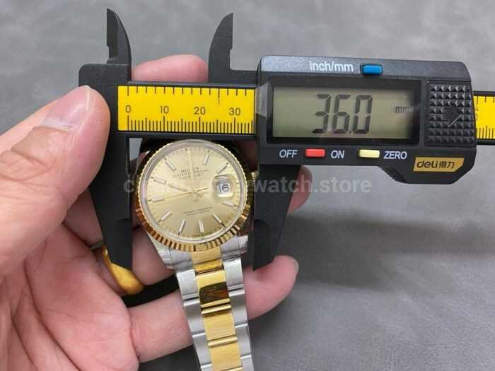 A Factory Rolex Datejust 126233 0016 36mm Half Yellow Gold Champagne Dial 11 Super Clone Watch,Clean Factory Watch