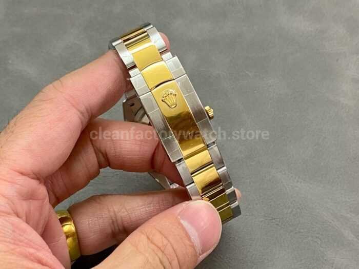 A Factory Rolex Datejust 126233 0016 36mm Half Yellow Gold Champagne Dial 8 Super Clone Watch,Clean Factory Watch