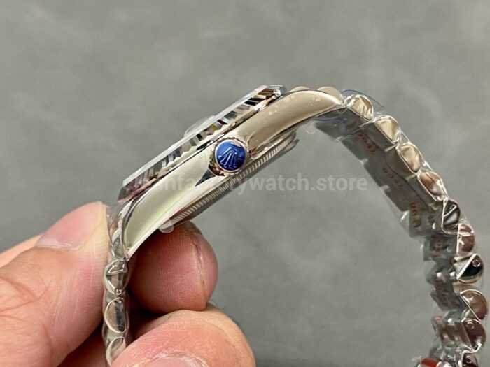 A Factory Rolex Datejust 126234 0031 36mm Full 904L Roman NumeralsDiamond Pink Dial Jubilee 5 Super Clone Watch,Clean Factory Watch
