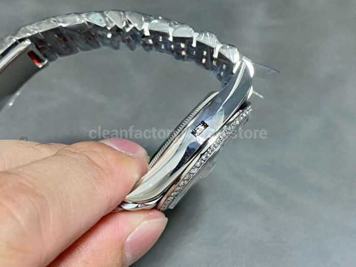 A Factory Rolex Datejust 126284RBR 0021 36mm Diamond Bezel Full 904L Roman NumeralsDiamond Sil 9 Super Clone Watch,Clean Factory Watch