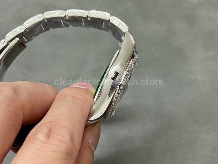 A Factory Rolex Datejust 126284RBR 0044 36mm Diamond Bezel Full 904L Green Dial 2 Super Clone Watch,Clean Factory Watch